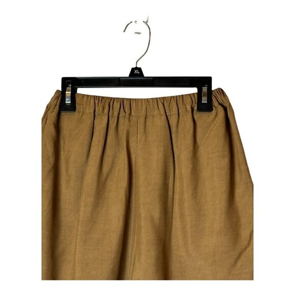 The Frankie Shop Shorts Women XS Tan‎ Camel Elastic Waist Pleated High Rise - Picture 4 of 11